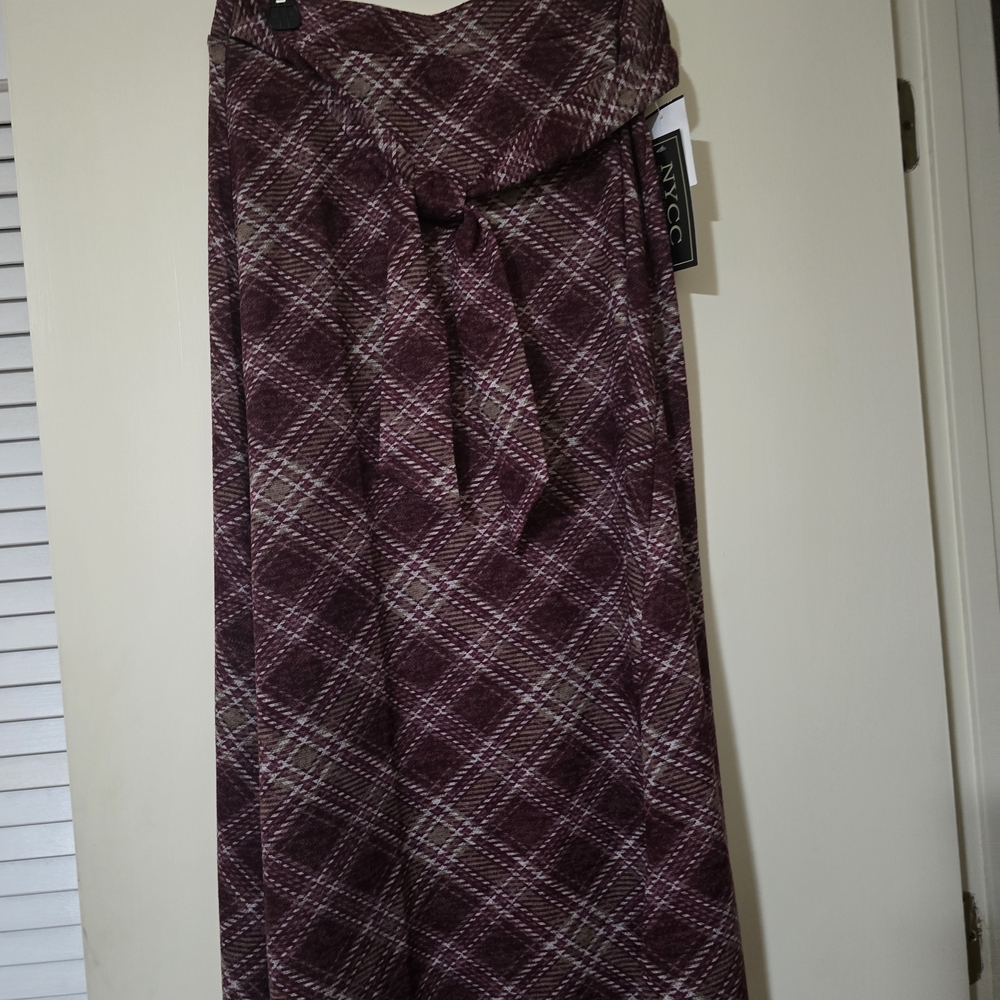 NYC Women's Maxi Skirt in Purple Plaid